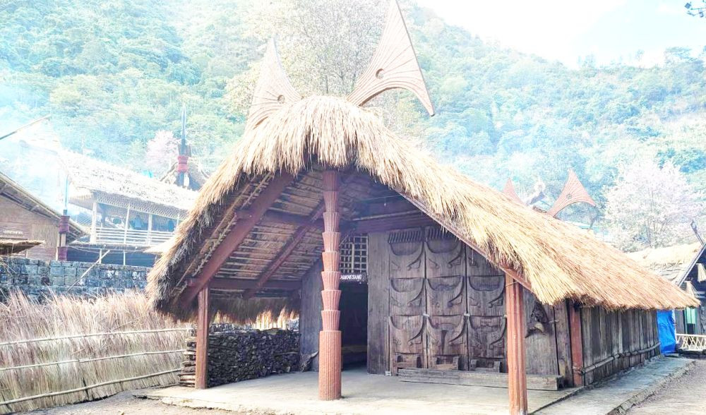 Chakhesang Morung at Naga Heritage Village, Kisama.  (Morung Photo)
